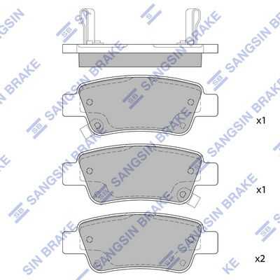 Тормозные колодки дисковые HI-Q SP1568