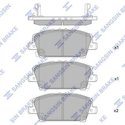 Колодки дисковые передние HI-Q SP1569