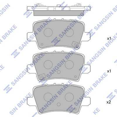 Тормозные колодки дисковые HI-Q SP1570