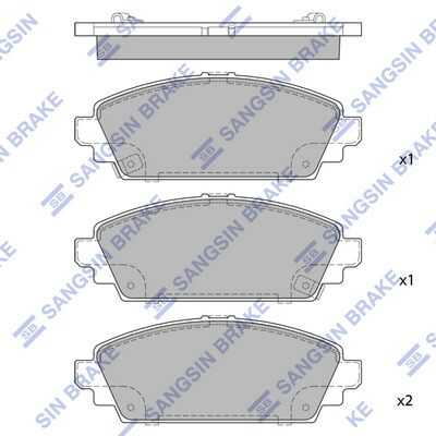 Колодки дисковые передние HI-Q SP1572
