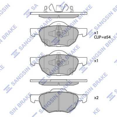 Тормозные колодки дисковые HI-Q SP1573