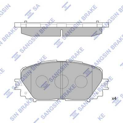 Колодки дисковые передние HI-Q SP1588