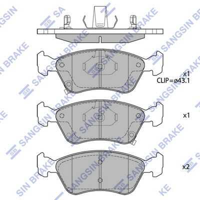 Тормозные колодки дисковые HI-Q SP1597
