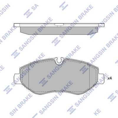 Колодки дисковые передние HI-Q SP1622