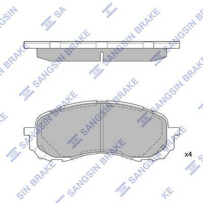 Тормозные колодки дисковые HI-Q SP1629