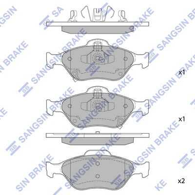 Тормозные колодки дисковые HI-Q SP1632