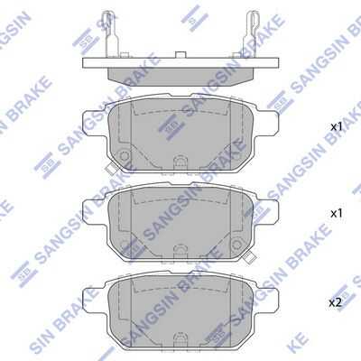 Тормозные колодки дисковые HI-Q SP1634