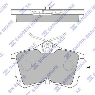 Тормозные колодки дисковые HI-Q SP1635