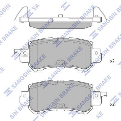 Колодки дисковые задние HI-Q SP1672