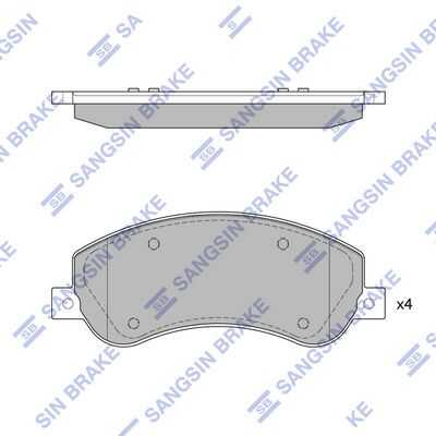 Тормозные колодки дисковые HI-Q SP1675A