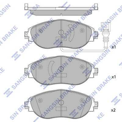 Колодки дисковые передние HI-Q SP1698