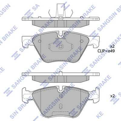 Колодки тормозные дисковые HI-Q SP1699