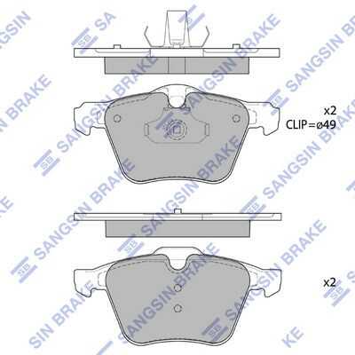 Тормозные колодки дисковые HI-Q SP1702