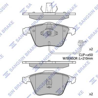 Тормозные колодки дисковые HI-Q SP1705