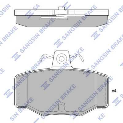 Тормозные колодки дисковые HI-Q SP1741