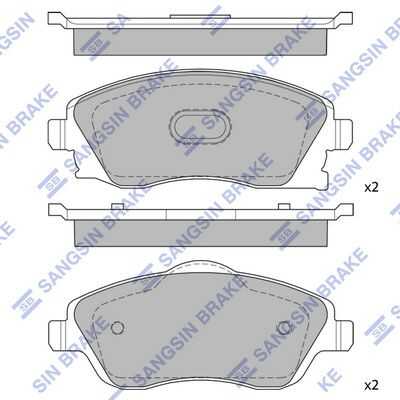 Колодки тормозные передние sp1745 HI-Q SP1745