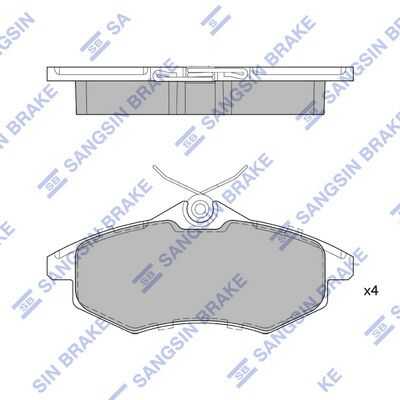 Колодки дисковые передние HI-Q SP1747