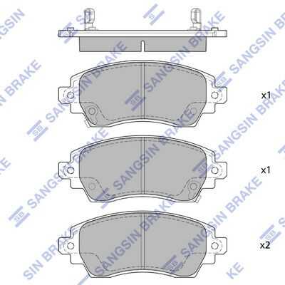 Колодки дисковые передние HI-Q SP1752