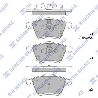 Колодки тормозные передние HI-Q SP1768