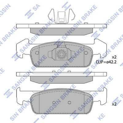 Колодки дисковые передние HI-Q SP1786