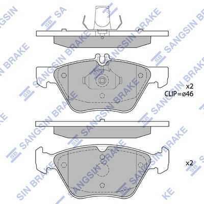 Колодки дисковые передние HI-Q SP1797