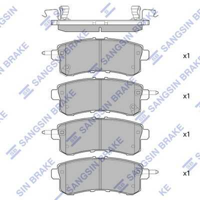 Тормозные колодки дисковые HI-Q SP1801
