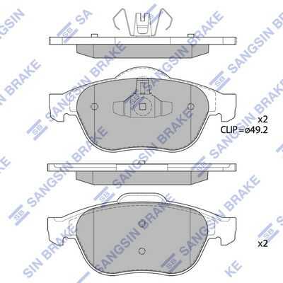 Колодки дисковые передние HI-Q SP1802