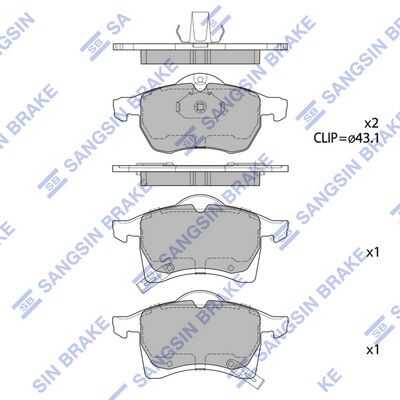 Колодки тормозные передние sp1805 HI-Q SP1805