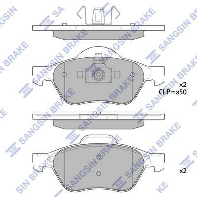 Колодки дисковые передние HI-Q SP1840