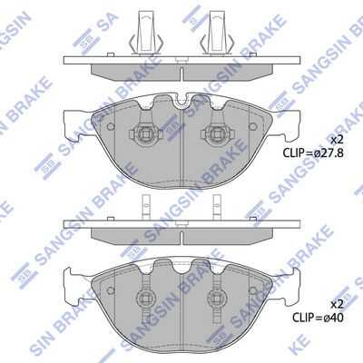 Тормозные колодки дисковые HI-Q SP1869