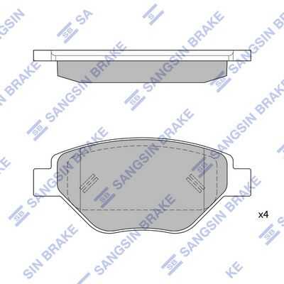 Тормозные колодки дисковые HI-Q SP1872