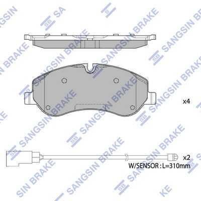 Колодки тормозные дисковые HI-Q SP1885