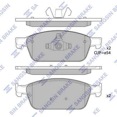 Колодки дисковые передние HI-Q SP1886
