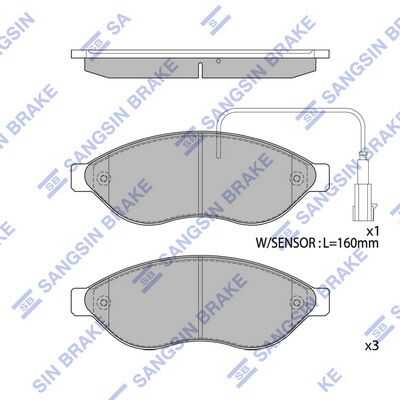 Тормозные колодки дисковые HI-Q SP1904