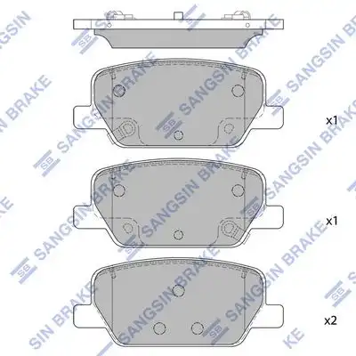 Sp1915 колодки дисковые задние 111x47x15 26142 26143 26144 d2199-9440 HI-Q SP1915