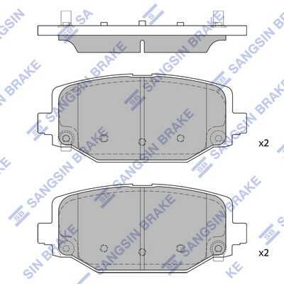 Тормозные колодки дисковые HI-Q SP1950