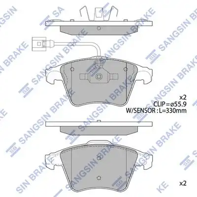 Sp1977 колодки тормозные дисковые передние HI-Q SP1977