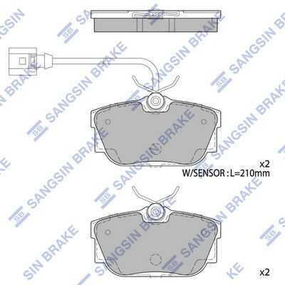 Тормозные колодки дисковые HI-Q SP1984A