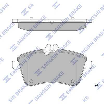 Тормозные колодки дисковые HI-Q SP1989