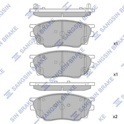 Тормозные колодки дисковые HI-Q SP2027