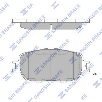 Тормозные колодки дисковые HI-Q SP2037