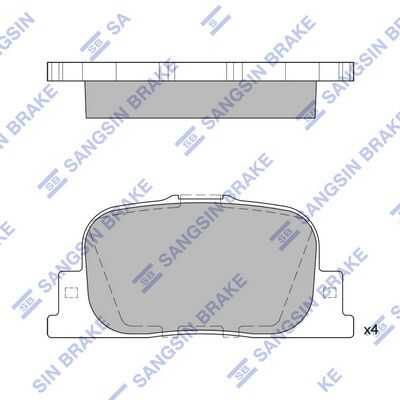 Тормозные колодки дисковые HI-Q SP2042