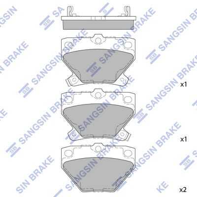 Тормозные колодки дисковые HI-Q SP2044