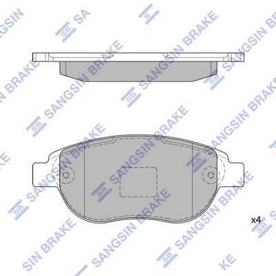 Тормозные колодки дисковые HI-Q SP2073