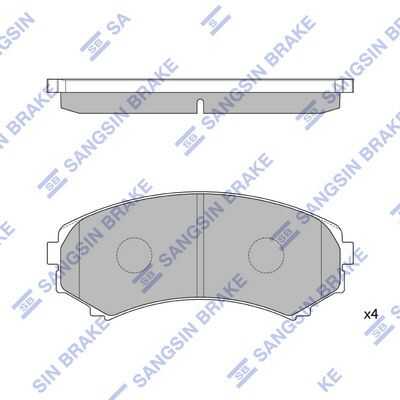 Тормозные колодки дисковые HI-Q SP2075