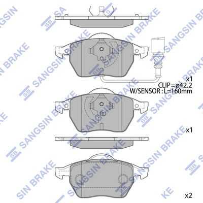 Колодки дисковые передние HI-Q SP2097