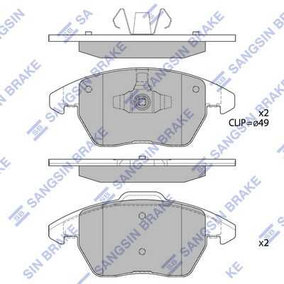 Колодки тормозные HI-Q SP2098A