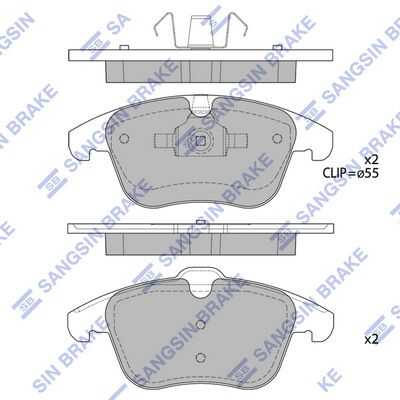 Колодки дисковые передние HI-Q SP2101F