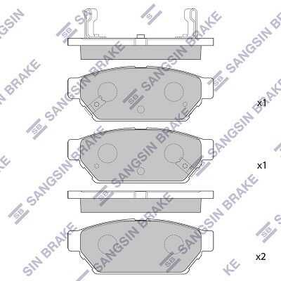 Тормозные колодки дисковые HI-Q SP2105R