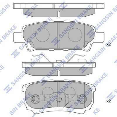 Тормозные колодки дисковые HI-Q SP2111